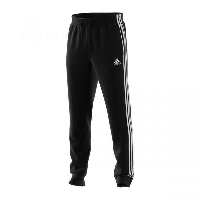 Pantalon Essentials Fleece Tapered Cuff 3 bandas black white