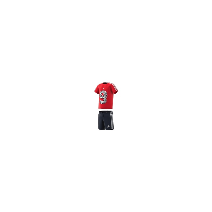 Conjunto Lil Sporty Summer 3 bandas vivid red/white