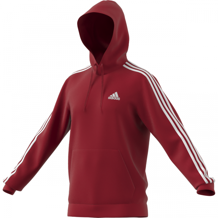 maíz testigo alineación Sudadera con capucha Essentials Fleece 3 bandas scarlet/white